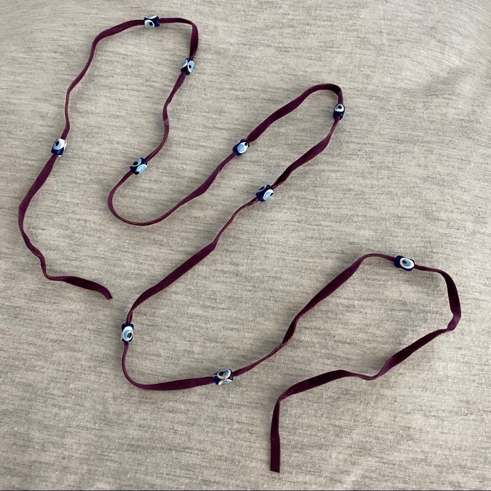 Evil Eye Purple Wrap Bracelet